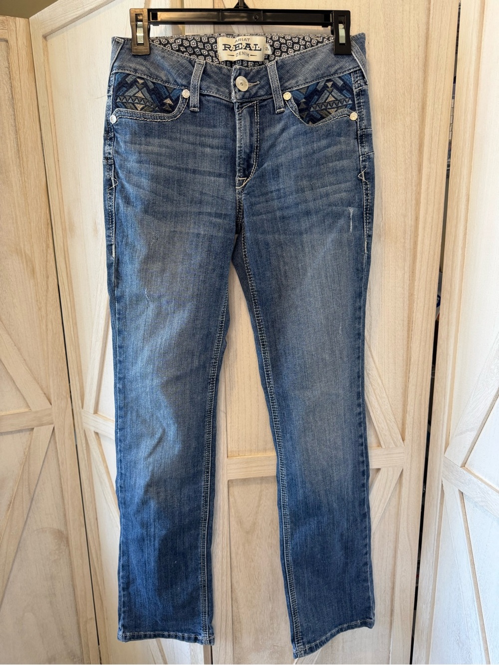 Ariat Women's Straight-Leg Jeans in Medium Blue Wash